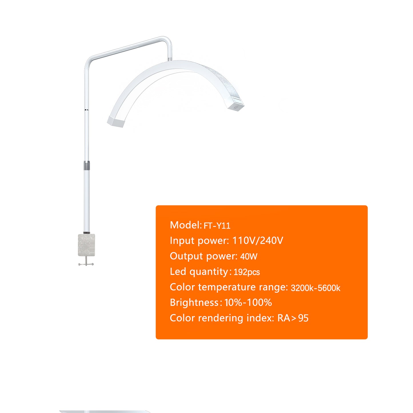 LUNA GLOW BEAUTY MOON LIGHT - BENCH/BED CLAMP BASE