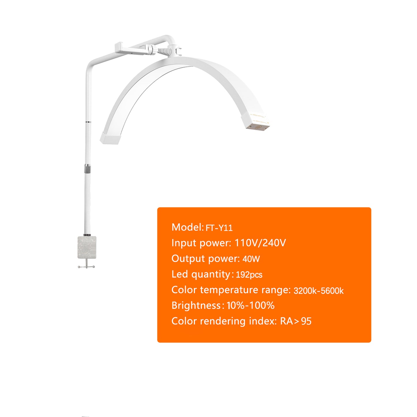 LUNA GLOW BEAUTY MOON LIGHT - BENCH/BED CLAMP BASE