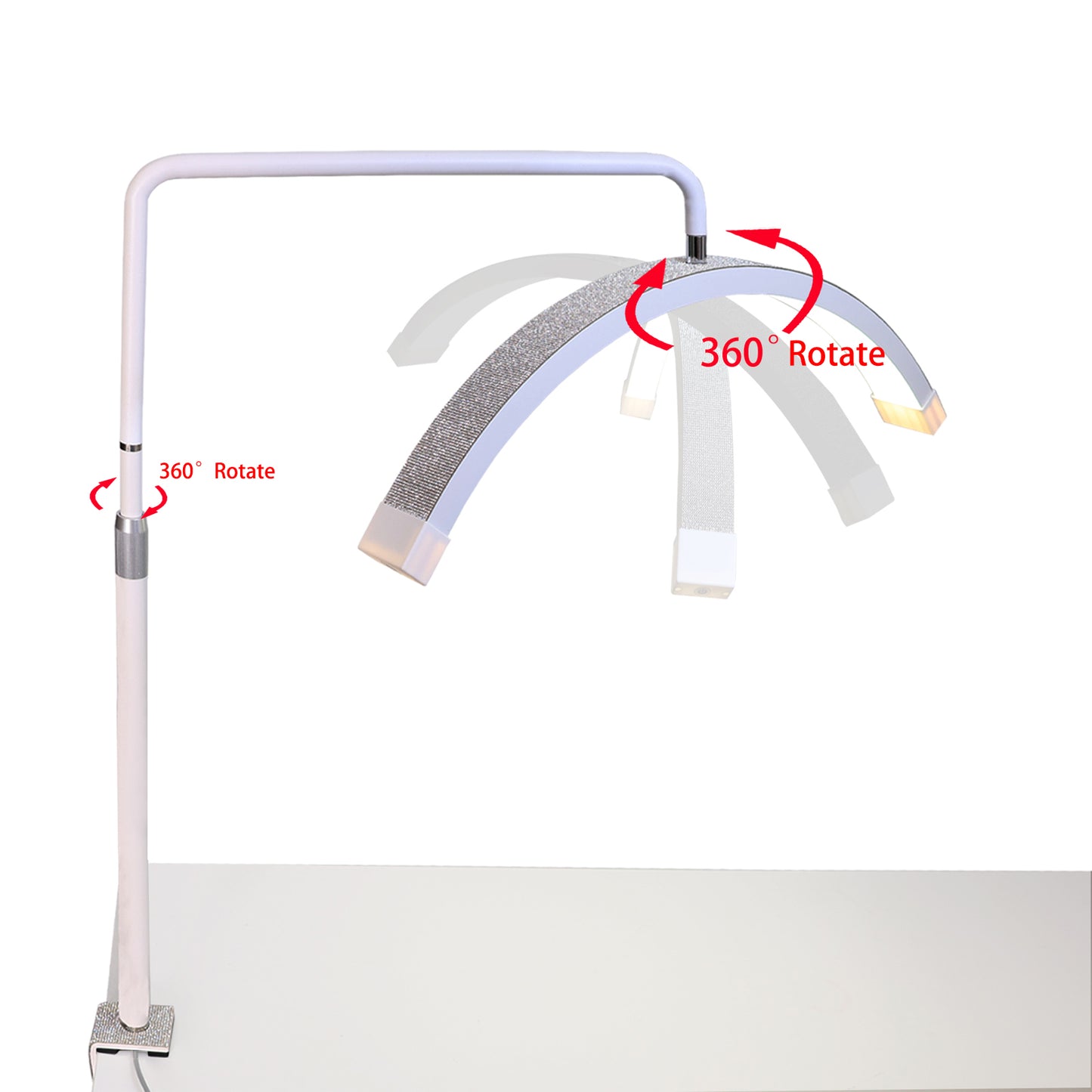 LUNA GLOW  BEAUTY MOON LIGHT - BENCH/BED CLAMP BASE