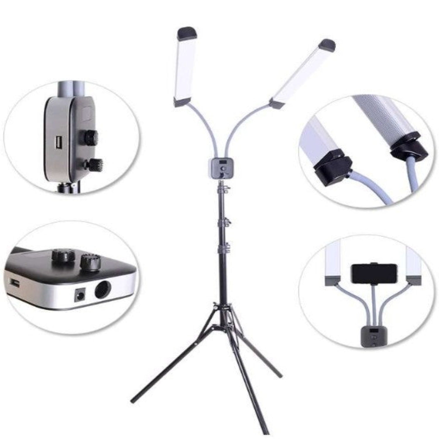 Professional LED Salon Light - Dual Arm