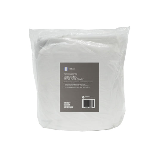 DISPOSABLE FITTED BED COVER 200x100CM 10PK